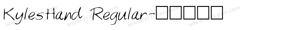 KylesHand Regular字体转换